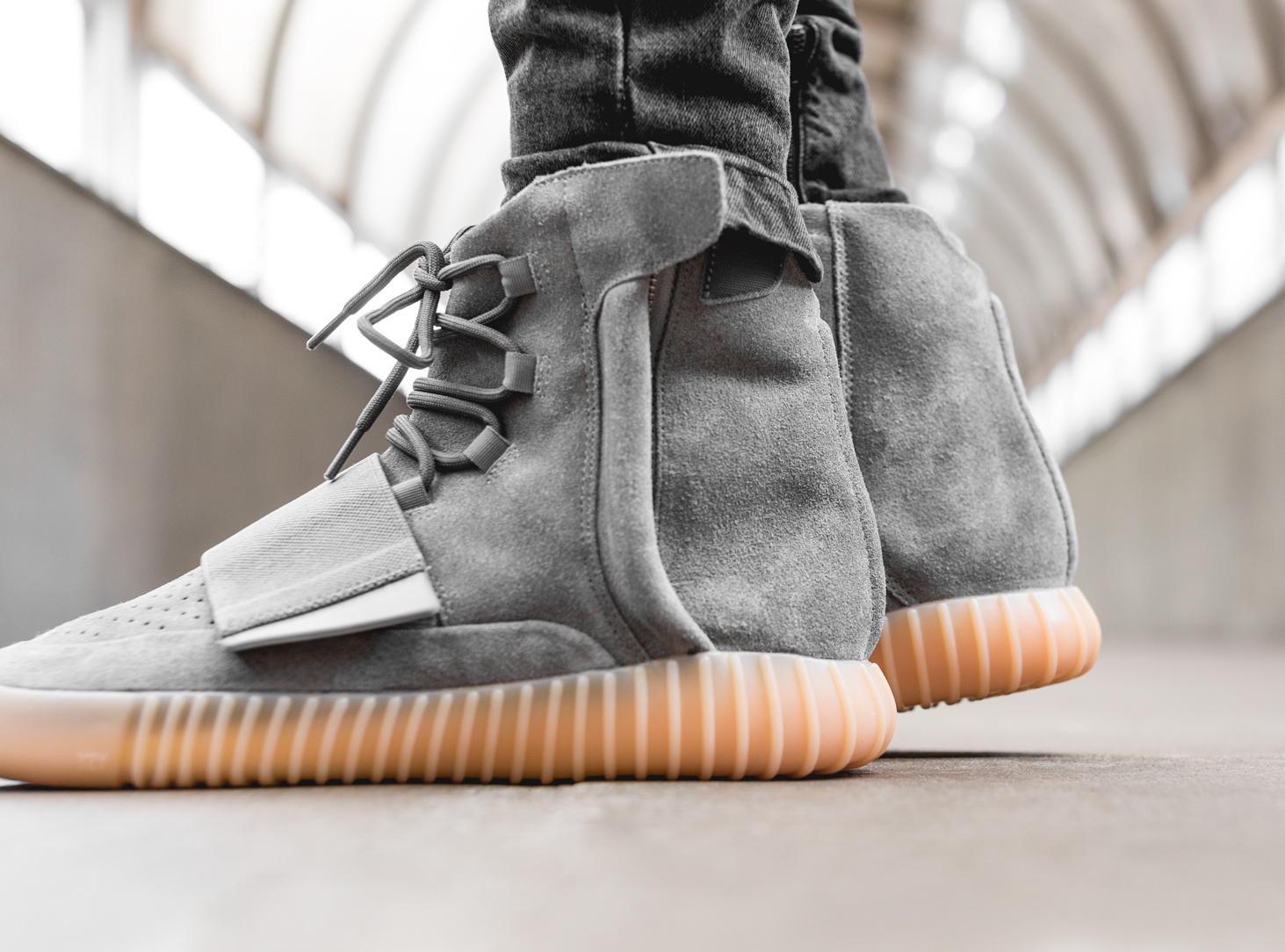 Kanye West X Adidas Yeezy 750 Boost Grey Gum Glow In The Dark