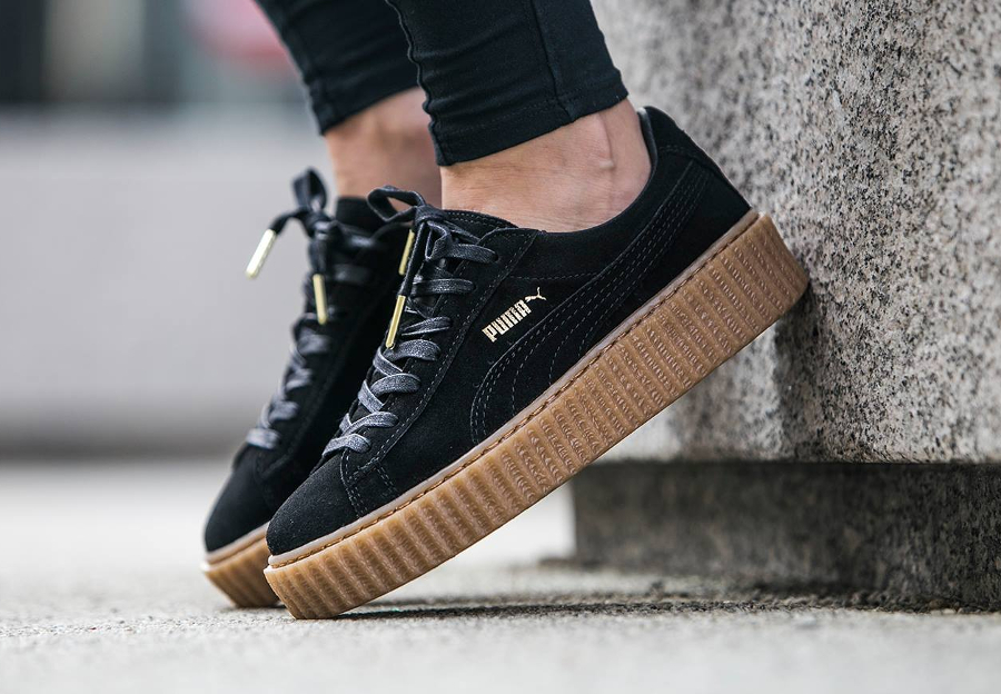 puma suede black rihanna