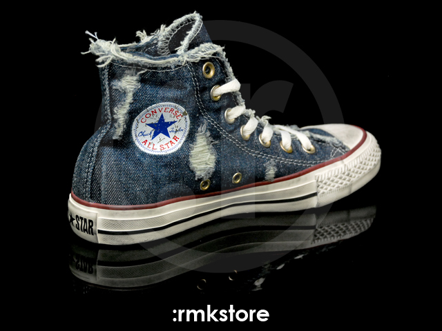 Converse Chuck Taylor All Star Specialty Hi Navy Denim Distressed