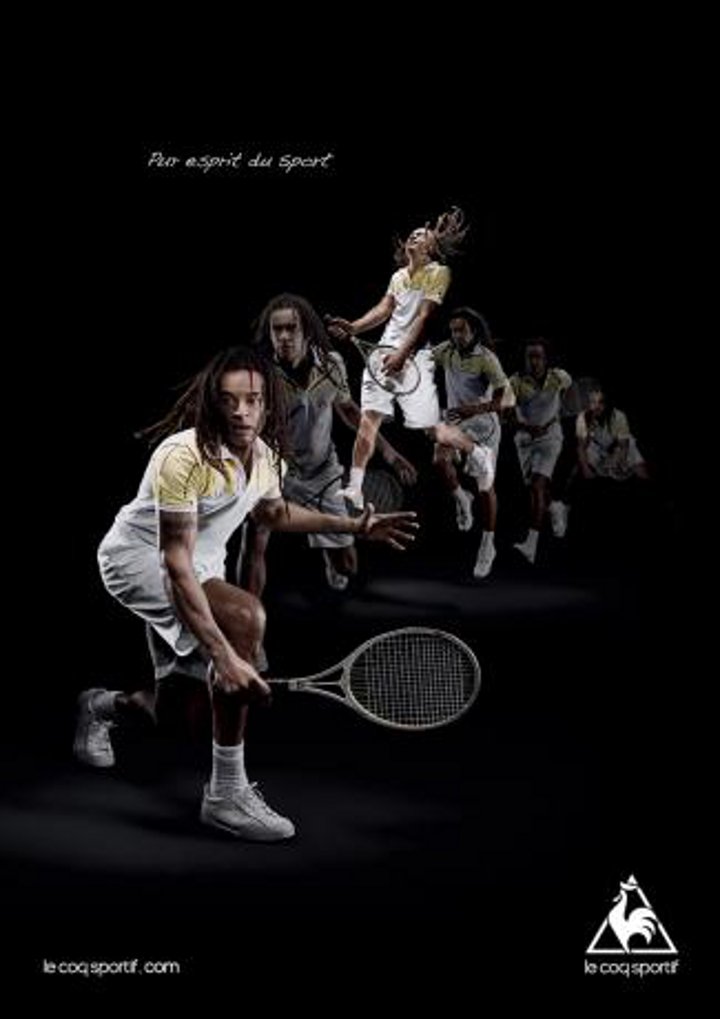 Publicité Le Coq Sportif Yannick Noah