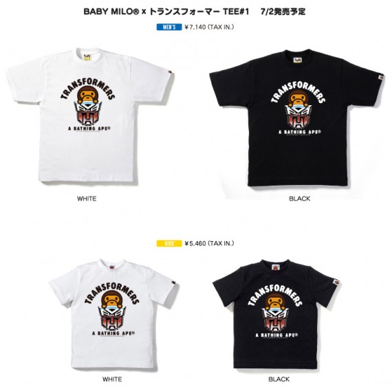 La collection A Bathing Ape (Bape) x Transformers