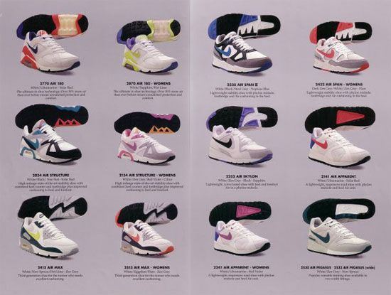 Catalogue Nike printemps 1991