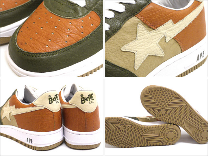 Bape Bapesta Nigolden Khaki Brown Beige