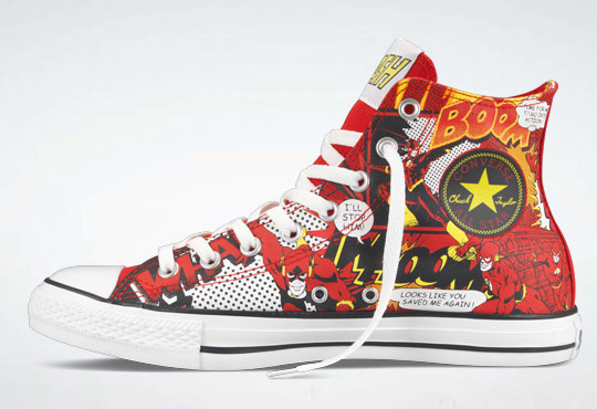 dc comic flash converse shoes