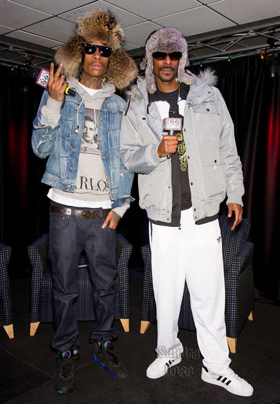 Wiz Khalifa en Air Jordan 7 Aqua et Snoop Dog en