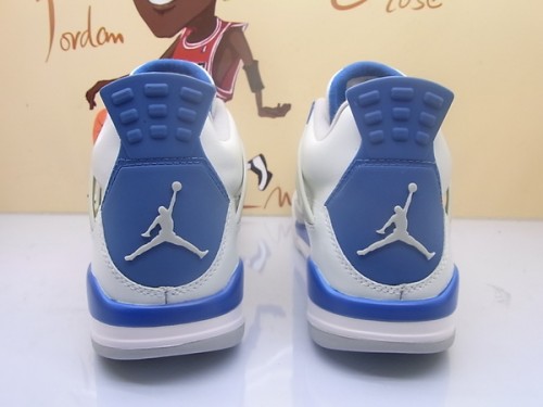 Air Jordan 4 Retro - White / Military Blue 