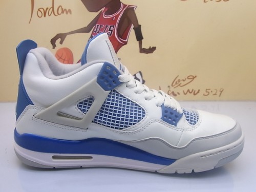 Air Jordan 4 Retro - White / Military Blue 