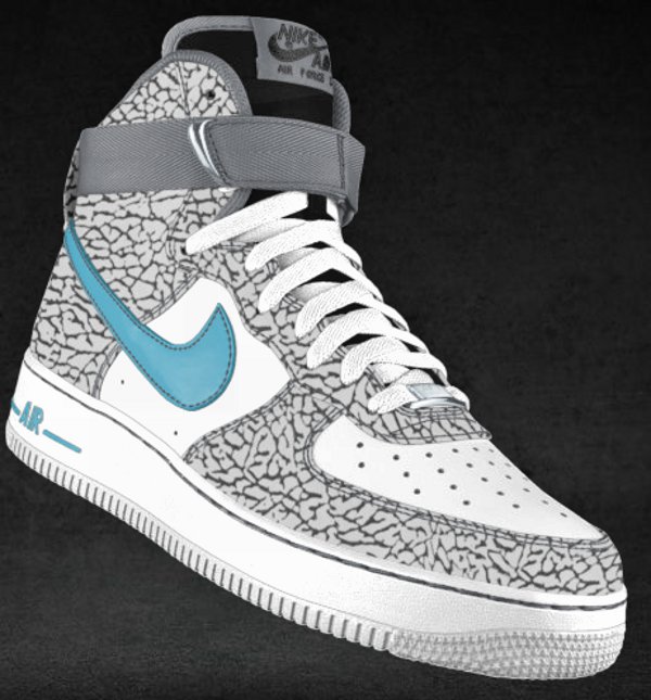 Nike Air Force 1 ID print elephant