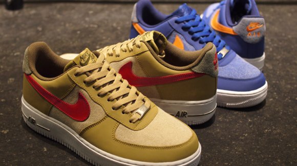Nike Air Force 1 Storm Blue & Jersey Gold 