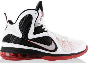 Nike Lebron 9 White Sport Red 