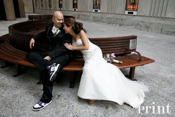 Mariés en Baskets Air Jordan 