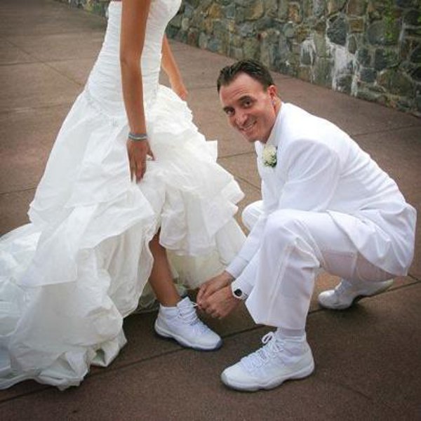 Mariés en Baskets Air Jordan 11