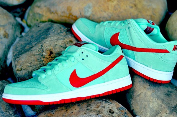 Nike Dunk Low Pro SB Mint Gym Red