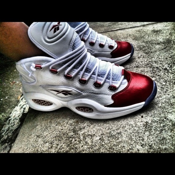 Reebok Question Mid White Red
