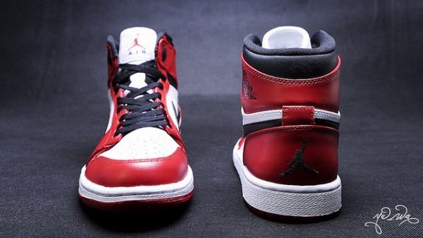 Air Jordan 1 Hi White Varsity Red-Black 2013