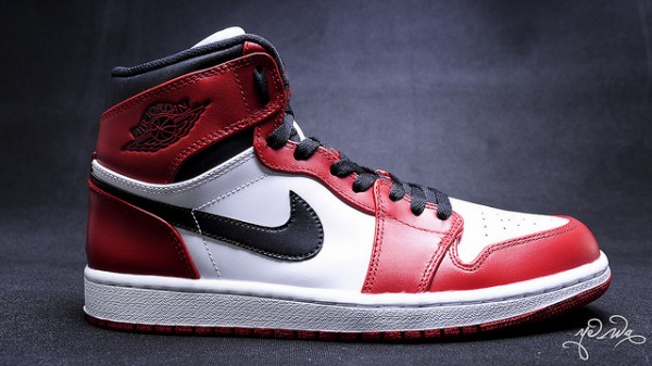 Air Jordan 1 Hi White Varsity Red-Black 2013