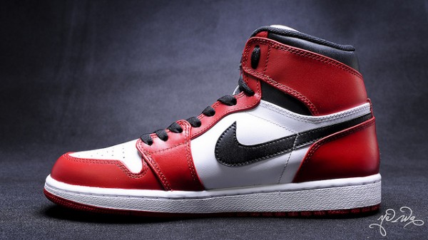 Air Jordan 1 Hi White Varsity Red-Black 2013