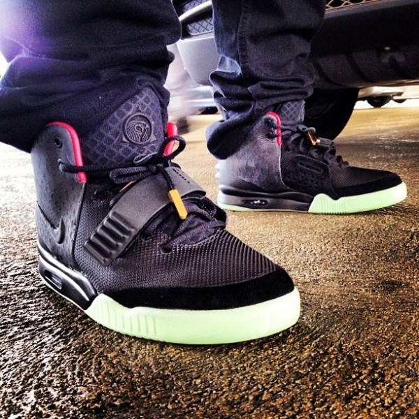 Nike Air Yeezy 2 Black Solar Red