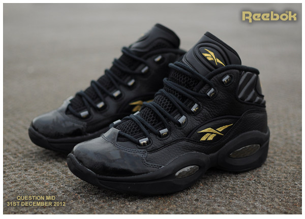 reebok noir et or