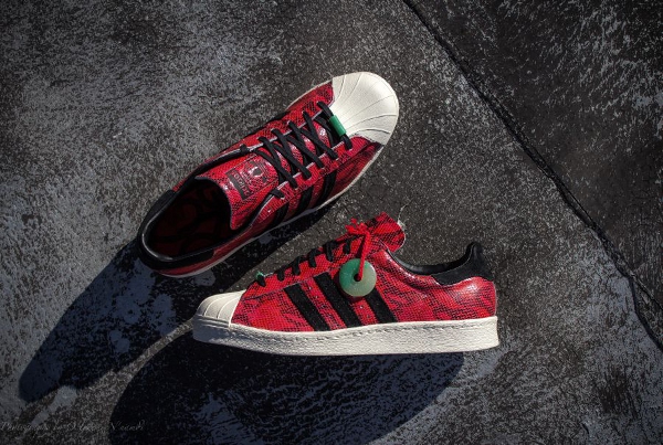 adidas original superstar 80s rouge