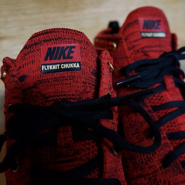 Nike Flyknit Chukka rouge