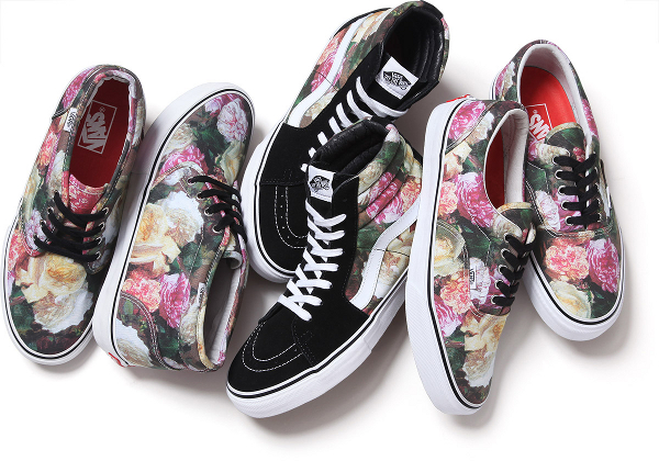 vans rose fleur