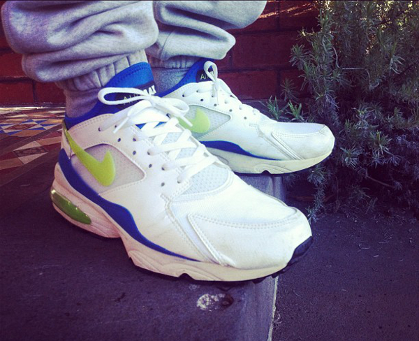 Nike Air Max 93 White/Laser Lime/Royal Blue - Max Griffin