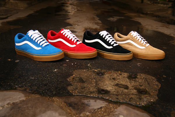 vans old skool rose semelle marron