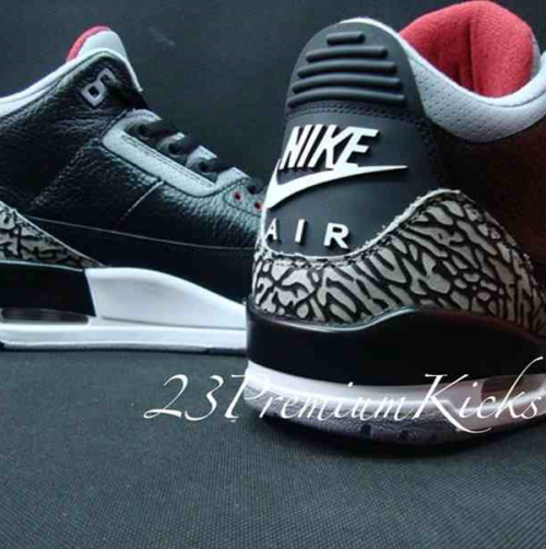 jordan 3 black laces