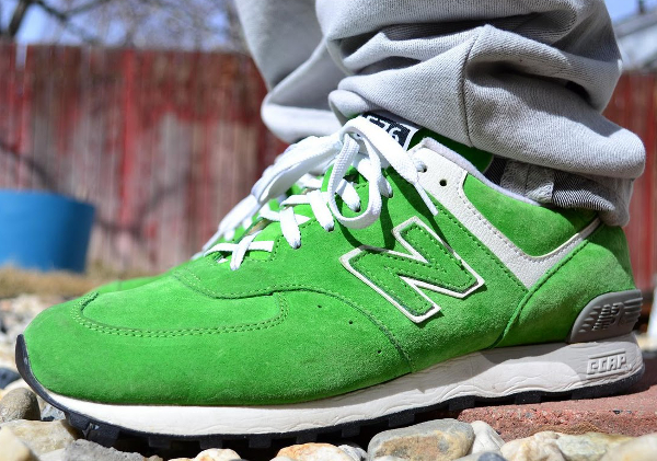 new balance 576 green suede