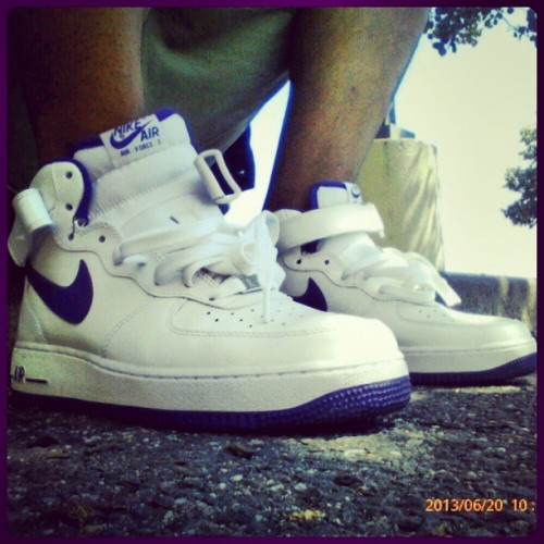nike air force 1 high homme violet