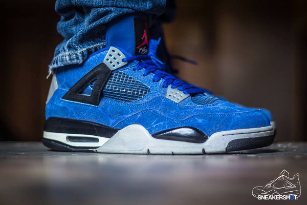 Air Jordan 4 Laser Blue par Sneakershot (21.11.2013)