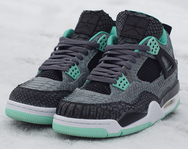 Air Jordan 4 Green Glow Python Incomparable