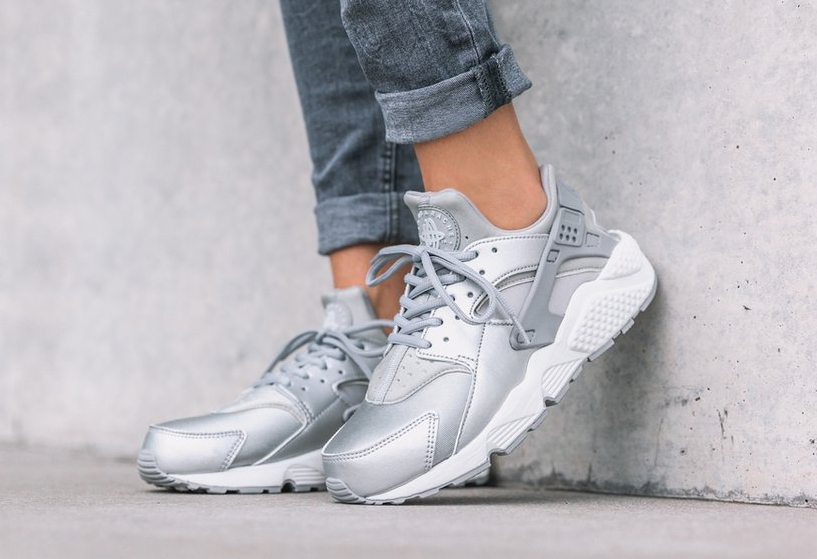 huarache argenté femme