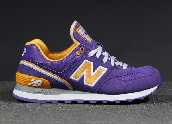 new balance 574 violet et jaune