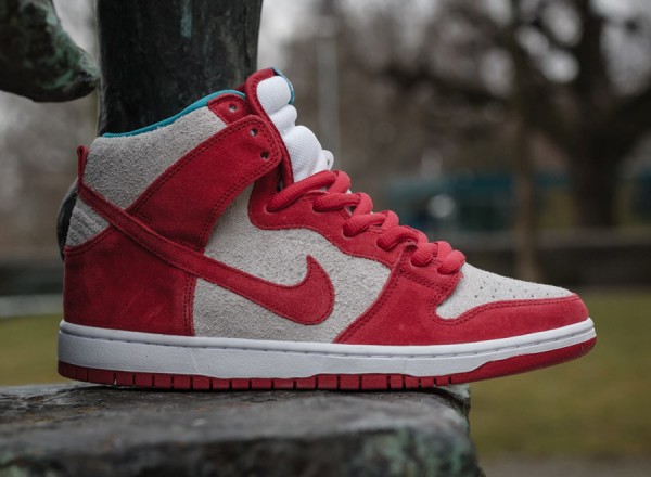 Nike Dunk High Pro SB Gym RedWhite (1)