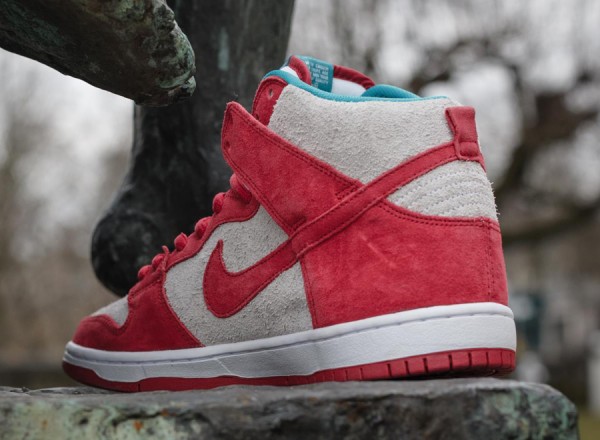 Nike Dunk High Pro SB Gym RedWhite (3)