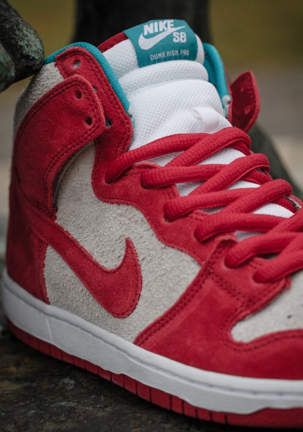 Nike Dunk High Pro SB Gym RedWhite (4)