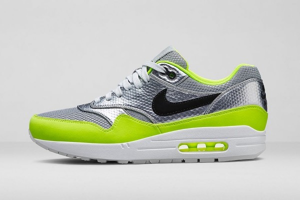 Nike Air Max 1 FB Mercurial Metallic Silver Black-Volt (2)