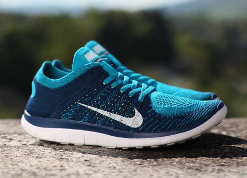 nike flyknit bleu