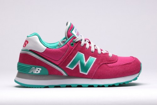 new balance blanche rose bleu