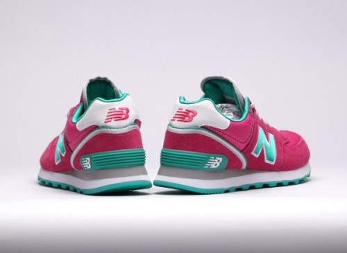 new balance blanche rose bleu