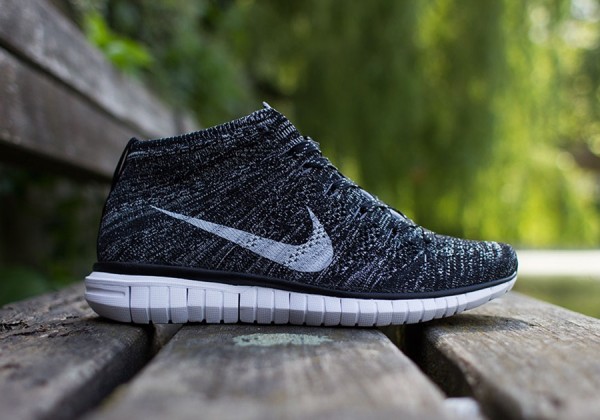 Nike Free Flyknit Chukka Black Pure Platinum (2)