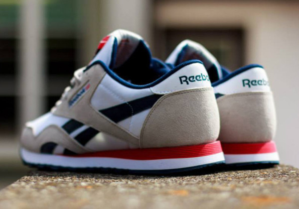 reebok classic nylon sp white steel navy red