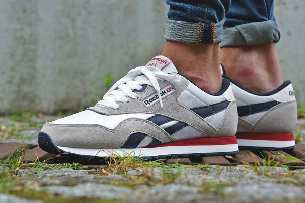 reebok classic nylon white steel