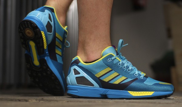 Adidas ZX Flux Weave OG 'Aqua' aux pieds (4)