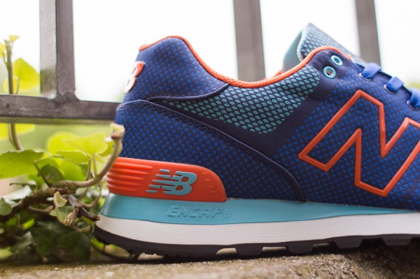 New Balance 574 Woven Blue Orange (3)