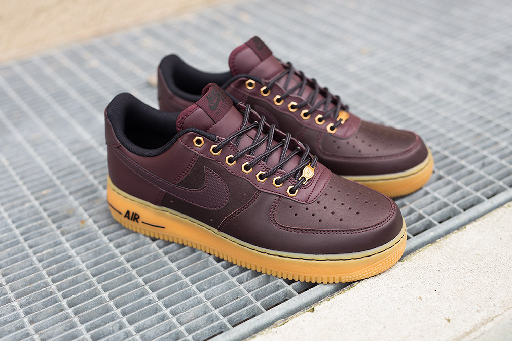 burgundy air force ones low