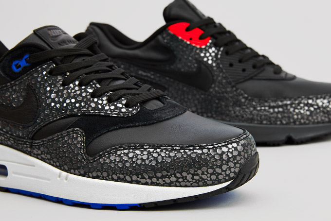 basket nike air max 1 noir safari pack deluxe