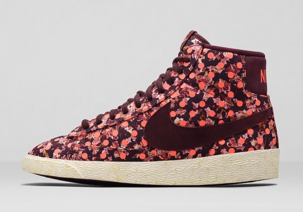 Nike Blazer Mid x Liberty Of London Burgundy Belmont Ivy